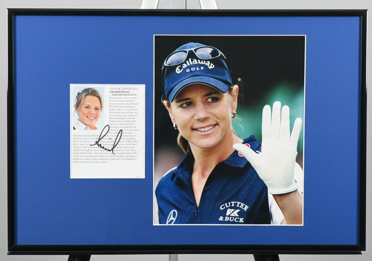 Golf Annika Sorenstam LPGA Legend Photo and Signed Card Framed to 16x20