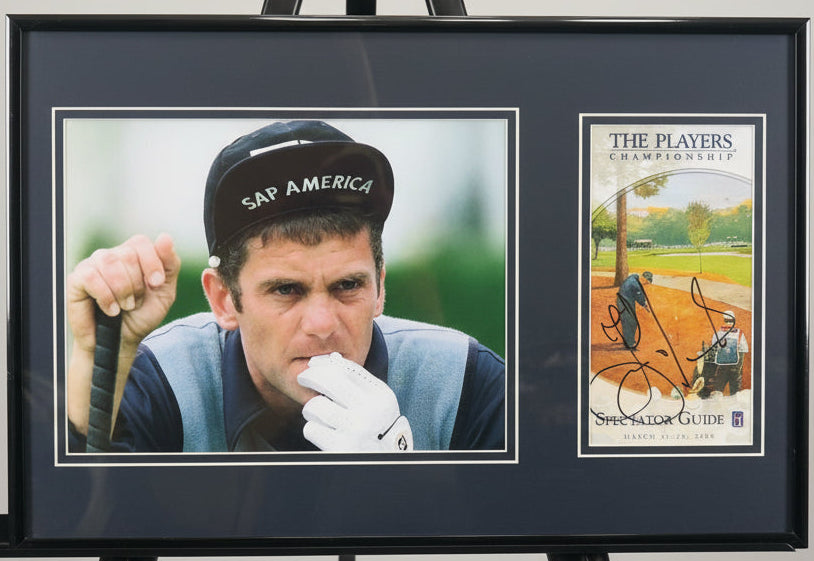 Golf Jesper Parnivik Photo and Signed Program Framed to 11x17