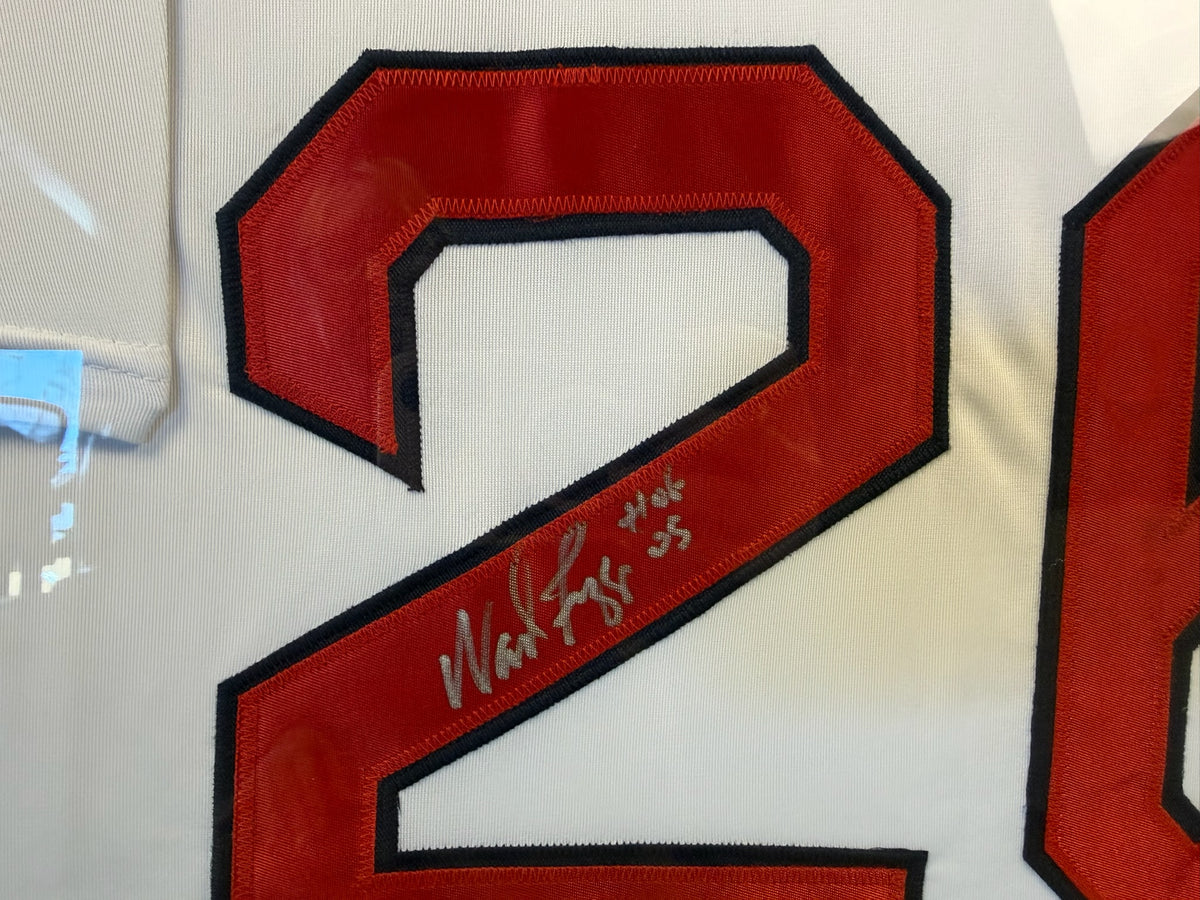 Wade Boggs STATS Signed Jersey Framed 34x42 JSA COA