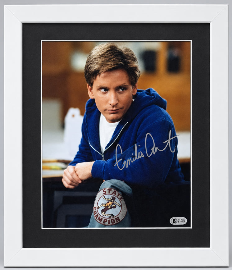 Emilio Estevez Breakfast Club Signed Photo Framed to 16x20 Beckett COA