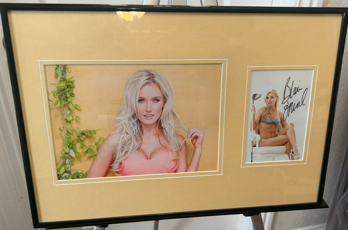 Golf Blair O'Neal LPGA Model Pro Dual Photo Signed and Framed to 16x20
