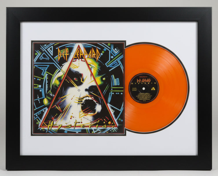 Def Leopard - Hysteria Vinyl Album Custom Mat and Framed 22x28 (UNSIGNED)
