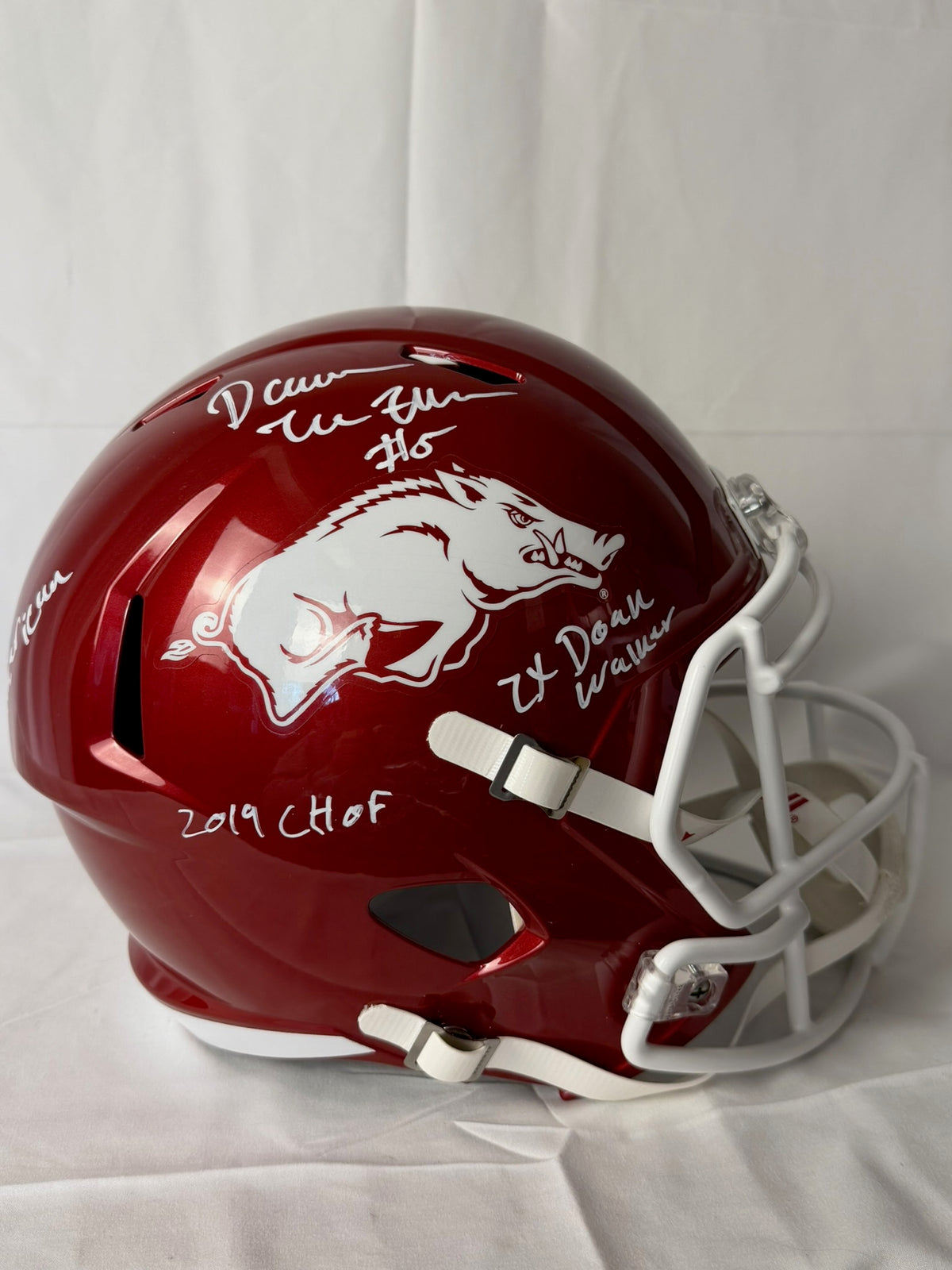 Darin McFadden Signed Arkansas Razorback Full Size Replica Helmet JSA COA