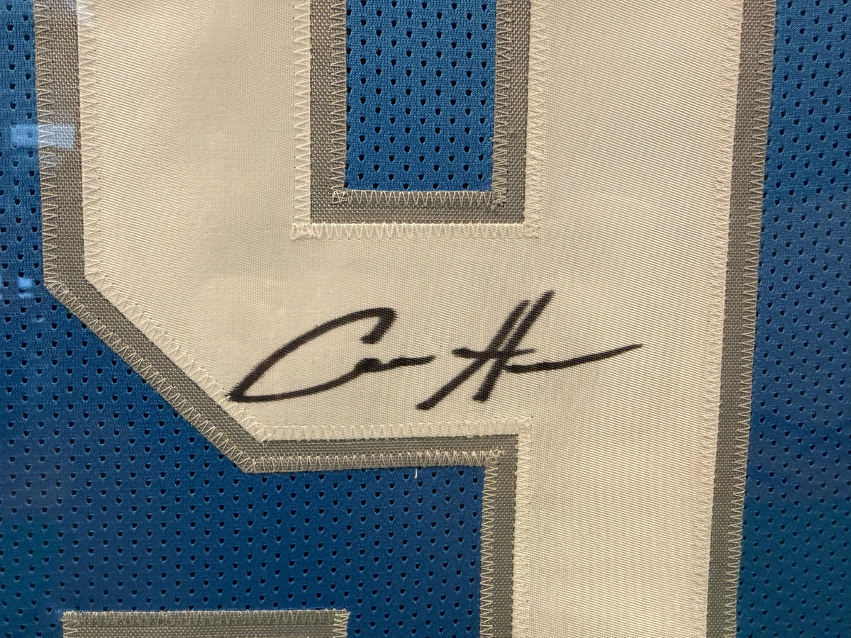 Adrian Hutchinson Lions Signed Jersey Framed 35x43 Beckett COA
