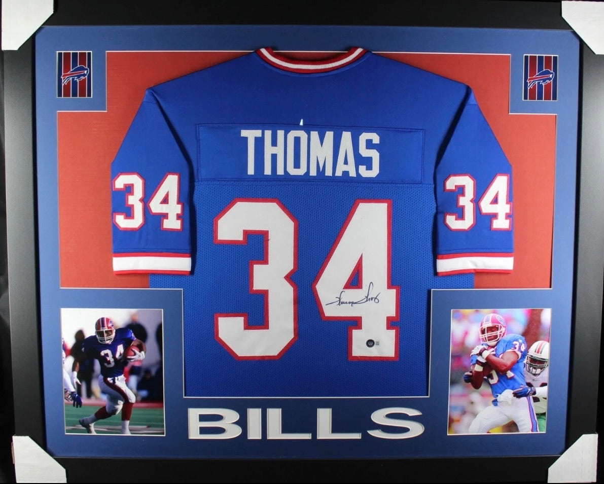 Thurman Thomas Signed Jersey 35x43 Beckett COA