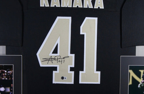 Alvin Kamara Signed Jersey Framed 35x43 Beckett COA