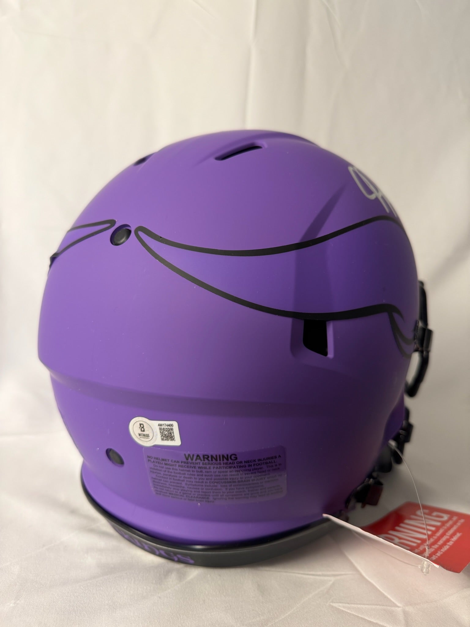 Justin Jefferson Signed Helmet Full Sized Authentic Beckett COA