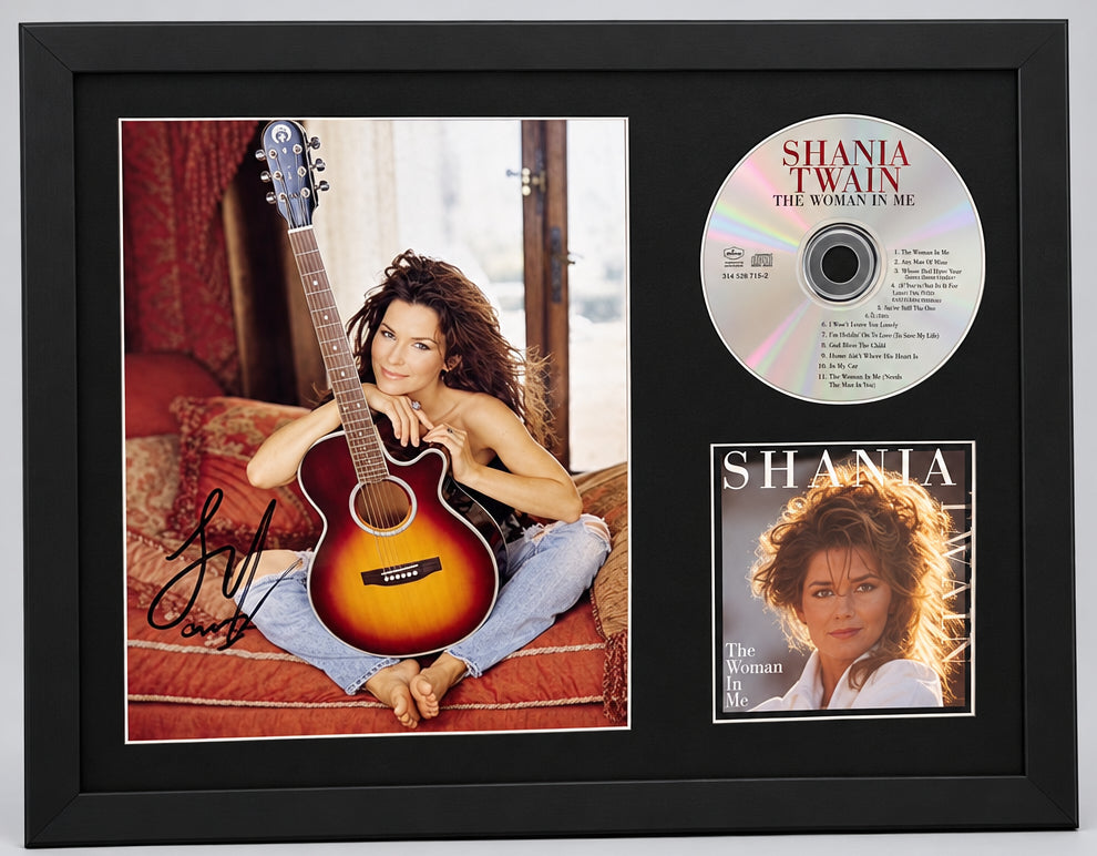 Shania Twain Signed Photo and CD Framed to 12x18 (Photo Signed in Person at Caesars Vegas Meet and Greet)