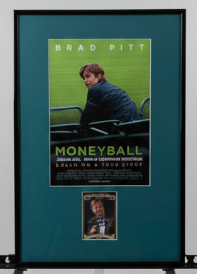 Moneyball Framed Poster with Signed Card from Billy Beene (who the movie was about) 11x17 Framed