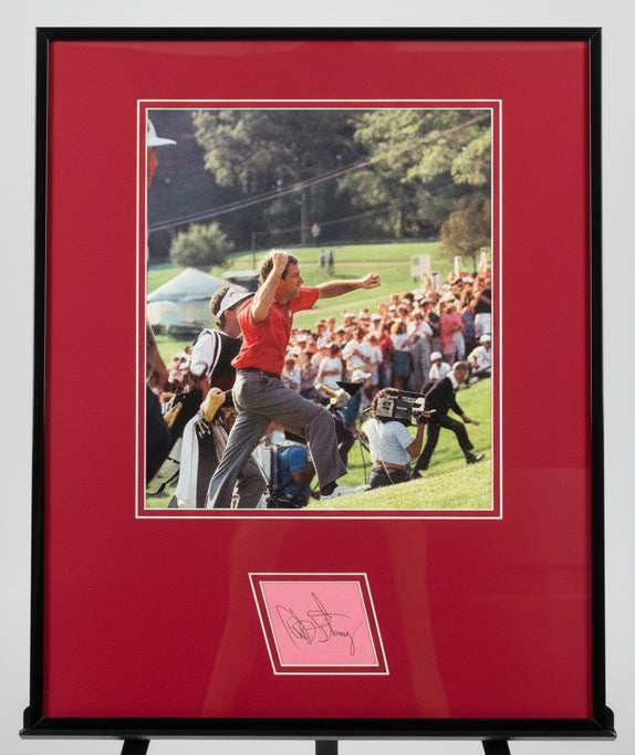 Golf Curtis Strange Photo and Signed Cut Framed to 16x20