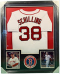 Curt Schilling  Boston Red Sox  Signed Jersey Framed 34x42 JSA COA
