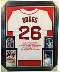 Wade Boggs STATS Signed Jersey Framed 34x42 JSA COA