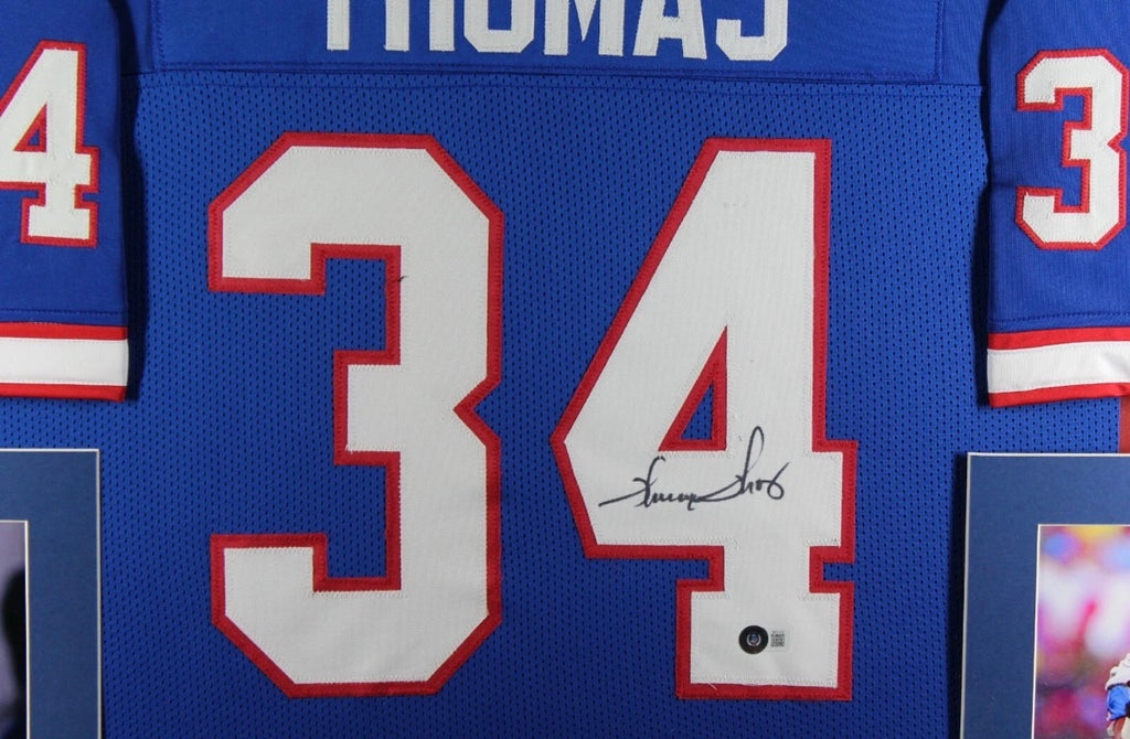 Thurman Thomas Signed Jersey 35x43 Beckett COA