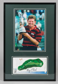 Golf Nick Price The Open Winner Photo with Signed Yardage Book Framed to 11x17
