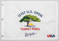 US Open at Torrey Pines Golf Flag Signed by Phil Mickelson