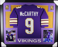 JJ McCarthy Signed Jersey Framed 35x43 Beckett COA