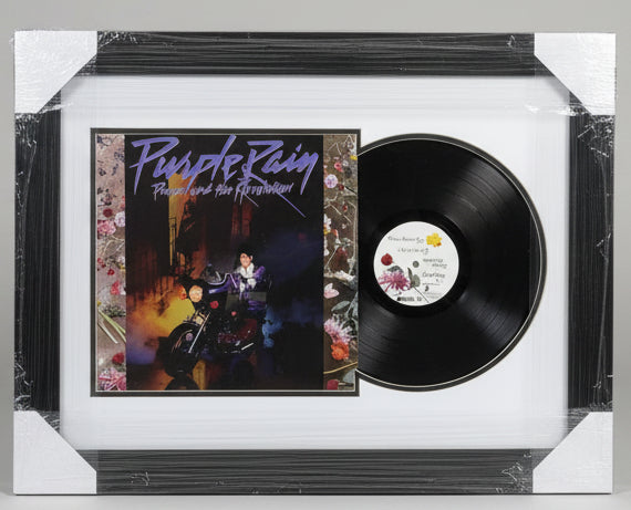 Prince Purple Rain Vinyl Album Custom Mat and Framed 22x28 (UNSIGNED)